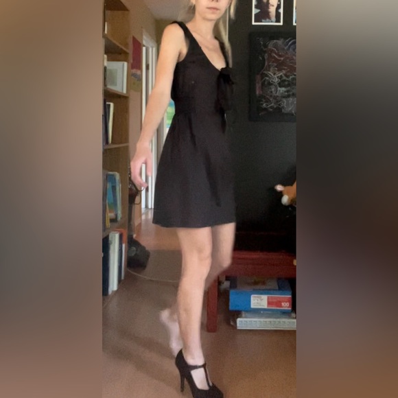 Cheap Monday mini dress in black with tie detail - Picture 7 of 7